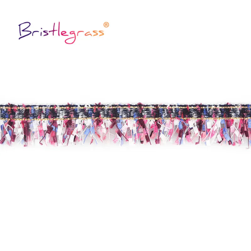 ruban frisé dentelle bleu marine blanc gris franges colorées texturé polyester écolo