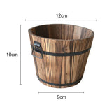 pots bois pliables rustiques champêtre miniatures décoration extérieure respectueux environnement