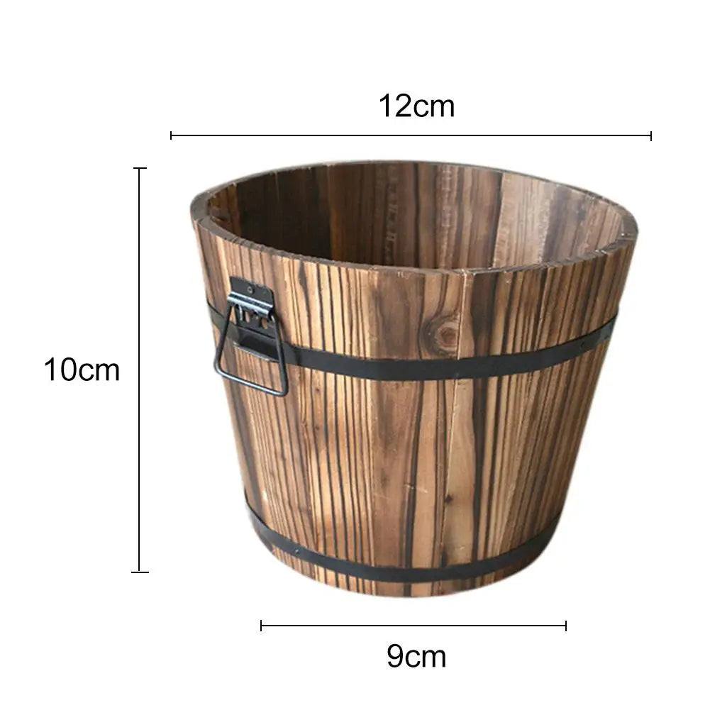 pots bois pliables rustiques champêtre miniatures décoration extérieure respectueux environnement