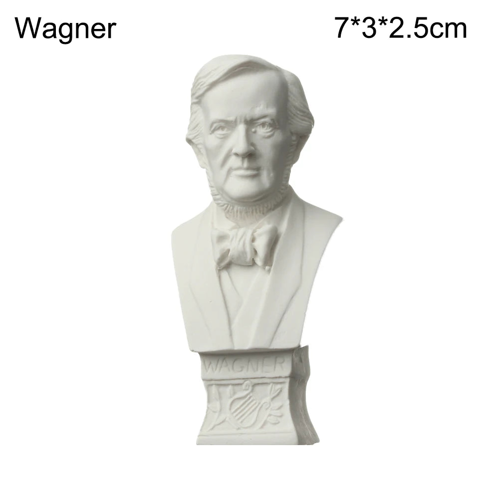 buste sculpté résine blanc détails granuleux classique réaliste décoration intérieureportrait miniature