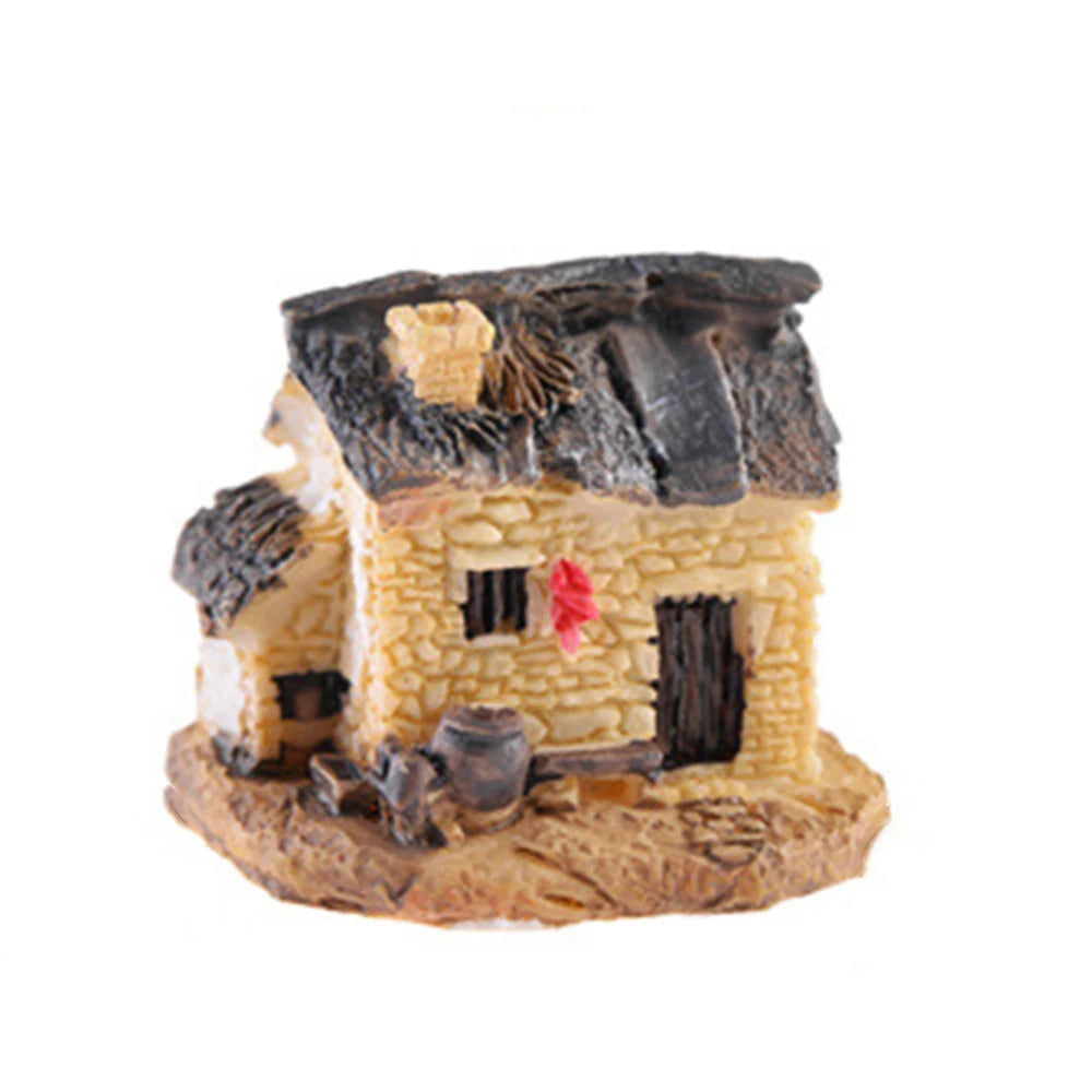 miniatures maison résine rustique pastoral ponts architecture extérieure décoration jardin