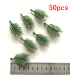 décoration intérieure branche artificielle sapin feuilles vert naturelle clips diy 50 pièces festive mariage