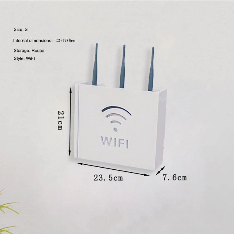 boîte rangement routeur modem optique cable électrique moderne adhésif blanc fleuri
