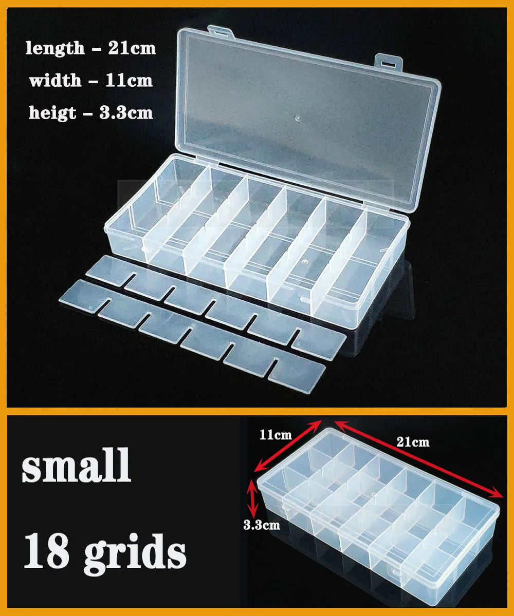 boite rangement plastique transparente compartiments ajustables bijoux petits objets divers
