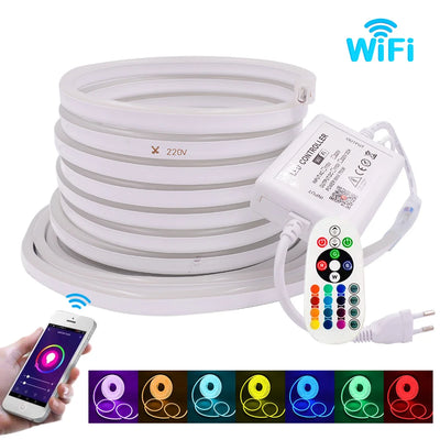 Lampe néon LED étanche WiFi 220V éclairage extérieur Ombre Interieur