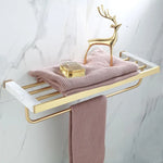 porte serviettes mural or marbre moderne double simple angle brosse wc