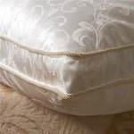 oreiller blanc floral doux coton soie cygnes élégant confortable été hiver