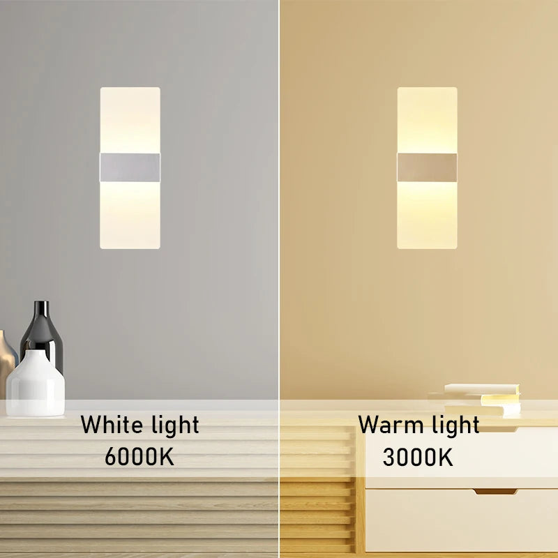 applique murale moderne led blanc gris éclairage chambre cuisine salle bain 22cm fixée mur