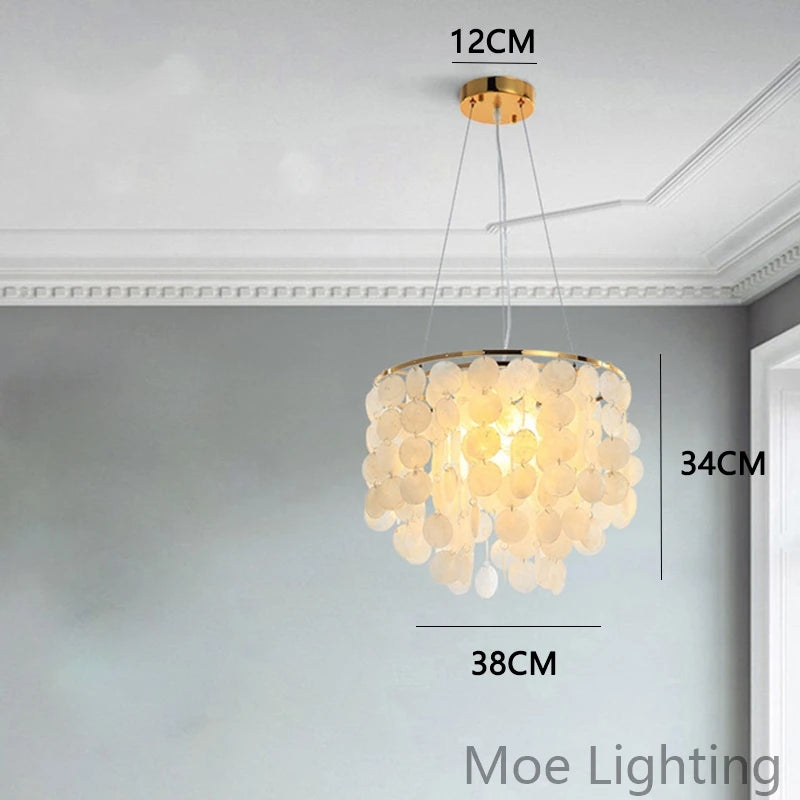 Suspension lumineuse moderne élégante blanc doré translucide clips câbles pendentif chambre