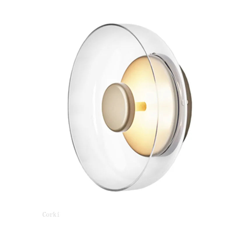 applique murale led verre moderne blanc doré élégante flux lumineux 249 2000