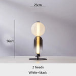 lampe sol moderne rouge blanc doré pied stable minimaliste vitrail led translucent