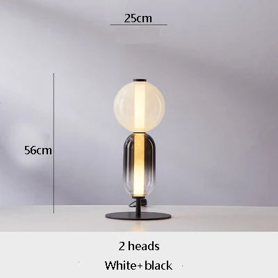 lampe sol moderne rouge blanc doré pied stable minimaliste vitrail led translucent