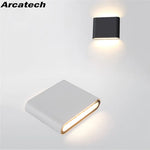 applique murale moderne led 12w 20w blanc noir étanche ip65 aluminium chambre cuisine étude