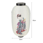 lanterne japonaise traditionnelle fleurs cerisier blanc rose noire fete decoOpaque