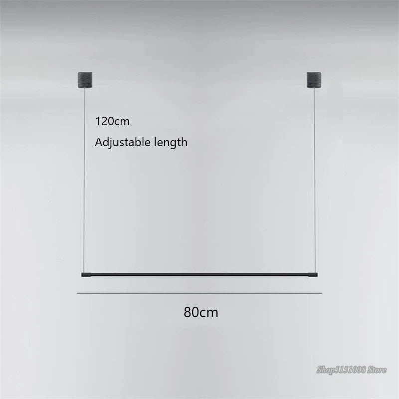 lampe suspendue moderne minimaliste 120cm noir ajustable salon chambre étude