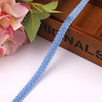 ruban decoratif dentelle violet beige bleu rose rouge orange classique 11mm polyester echangetable