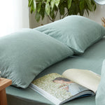 lot deux serviettes bain coton carreaux rose bleu beige gris vert blanc moderne