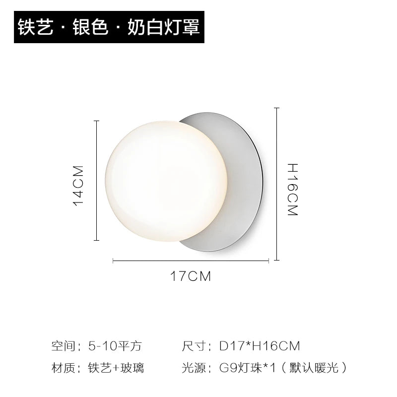 luminaire mural moderne verre texturé or blanc ampoule led éclairage cuisine chambre minimaliste