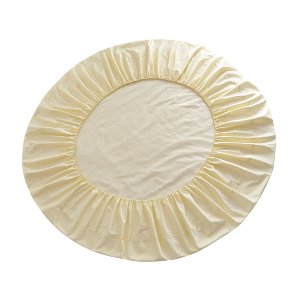 draps lit ronds coton extra doux couverture respirante diamètre large couleur