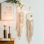attrape rêves boho macramé franges chambre enfant décoration nordique moderne mascotte textile