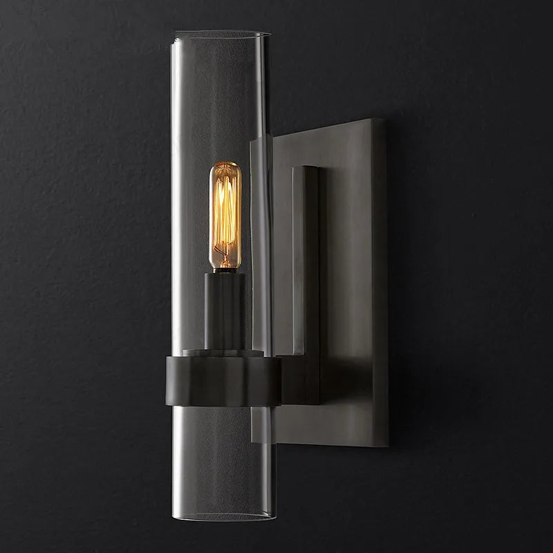 applique murale moderne transparente or noir éclairage quotidien contemporain fixée mur inclusion ampoule led