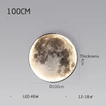 lampe murale lune forme moderne relief blanc noir minimaliste adhésif led chambre étudeentrée