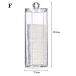 boîtes rangement coton tige disques coton transparentes modernes pliables rechargeables
