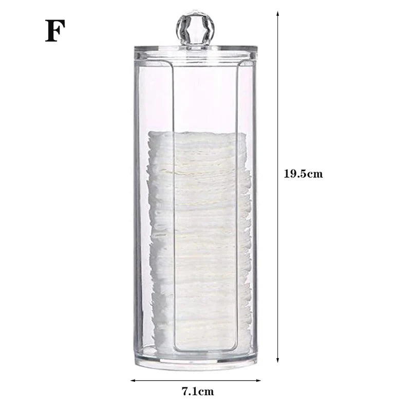 boîtes rangement coton tige disques coton transparentes modernes pliables rechargeables