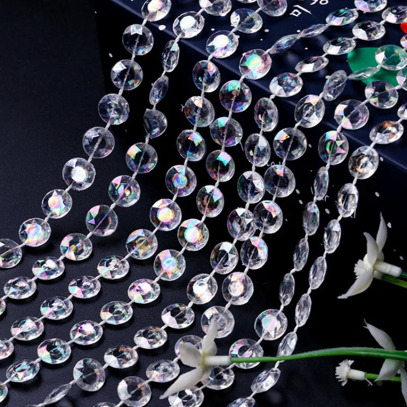 chaînes décoratives rondes transparentes mariage anniversaire fête saint valentin élégantes modernes événements enfants baptême