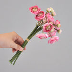 bouquet fleurs artificielles soie rose blanc vert clair moderne élégant décoration intérieur noël mariage