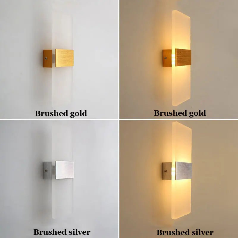 lampe murale moderne led blanc noir doré rectangulaire carré ovale mur fixe éclairage maison