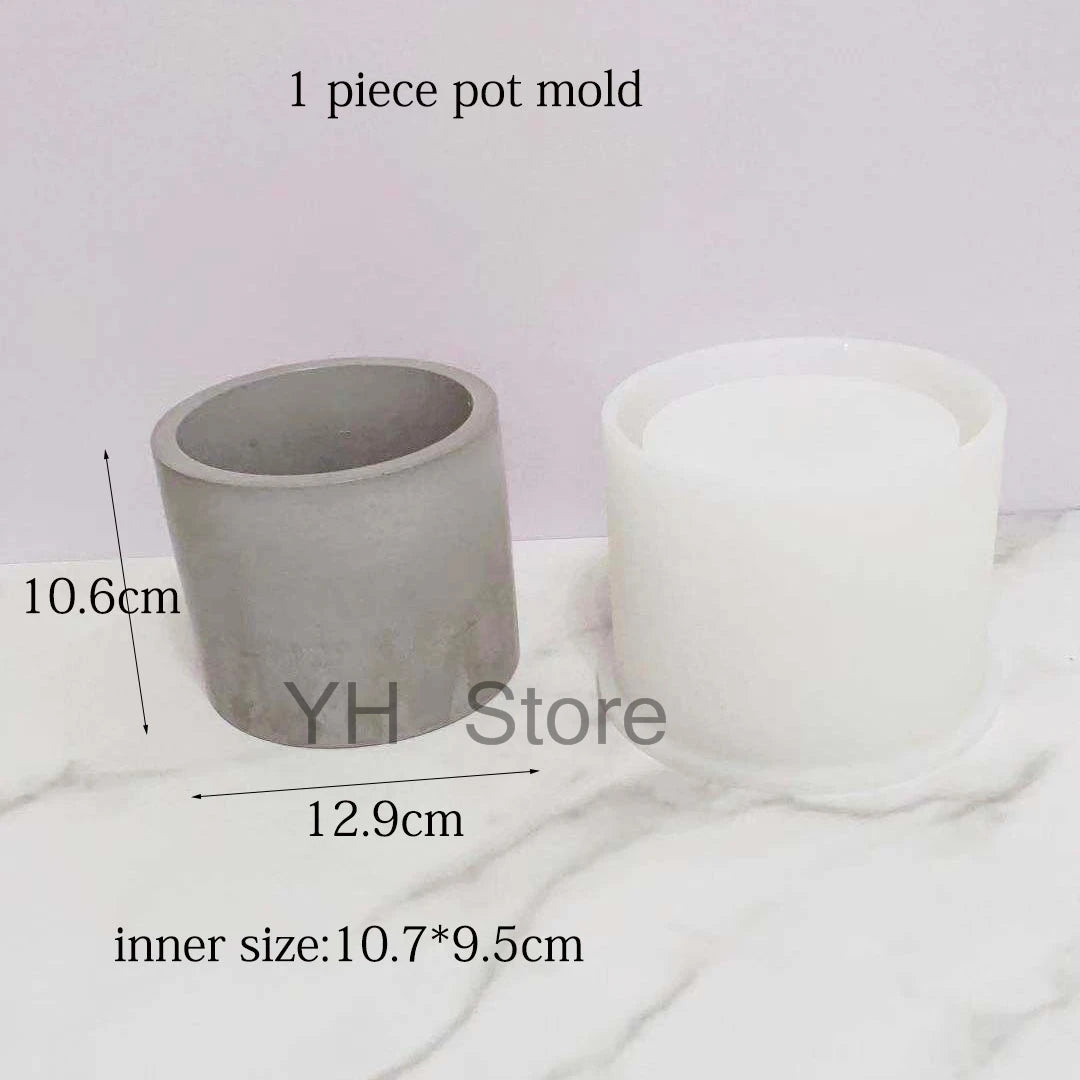 moule silicone pot plante carré rond reutilisable moderne gris mat opacité