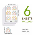 stickers muraux arc ciel multicolores enfants decoration moderne vinyle