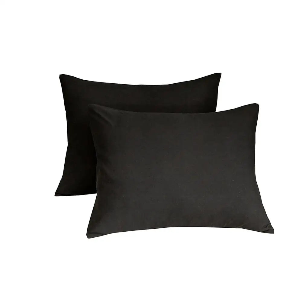 ensemble literie noir tissu uni aspect mat moderne zip adultes chambre coucher qualité polyester