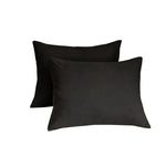 ensemble literie noir tissu uni aspect mat moderne zip adultes chambre coucher qualité polyester