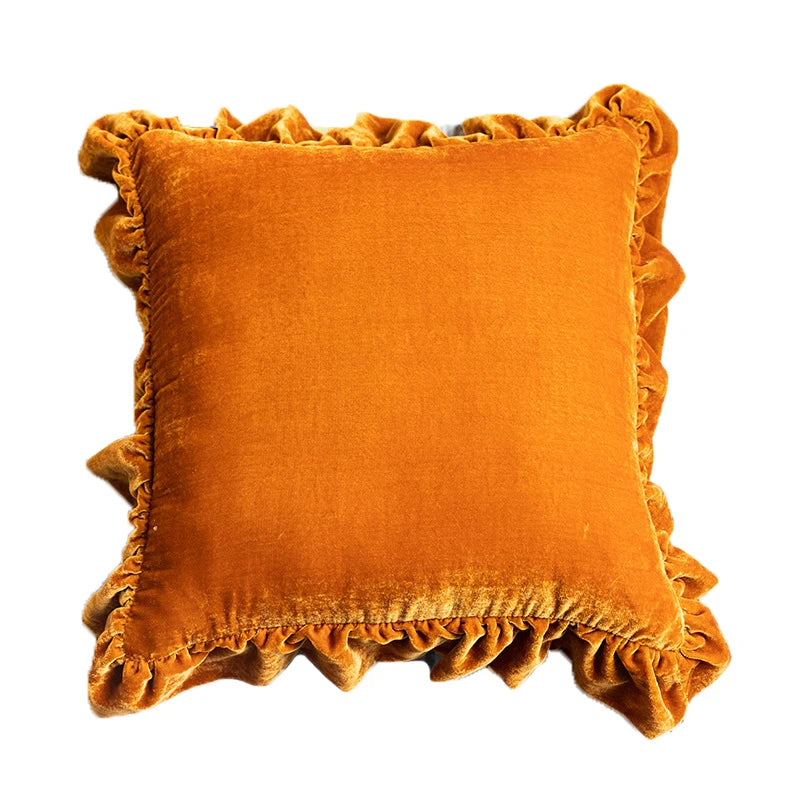 taies d'oreiller décoratives velours vert olive respectueuses environnement élégant maison fixation coussins