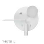 lampe murale moderne étagère usb blanc noir rose adjustable chambre salon