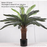 plante artificielle moderne feuilles vertes tronc texturé pot noir décoration intérieure feuilles fines branche