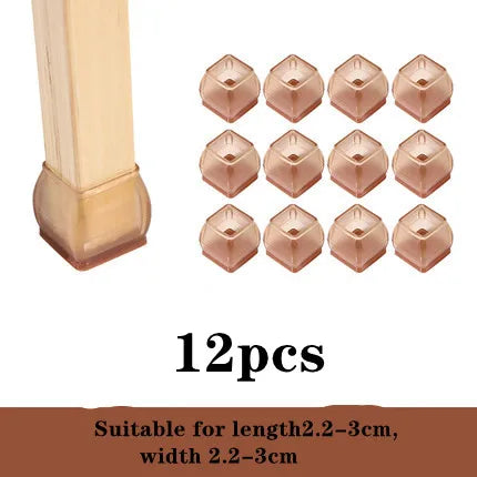 protège pieds chaise silicone antidérapant protection sol feutre moderne adhésif beige marron noiriaux