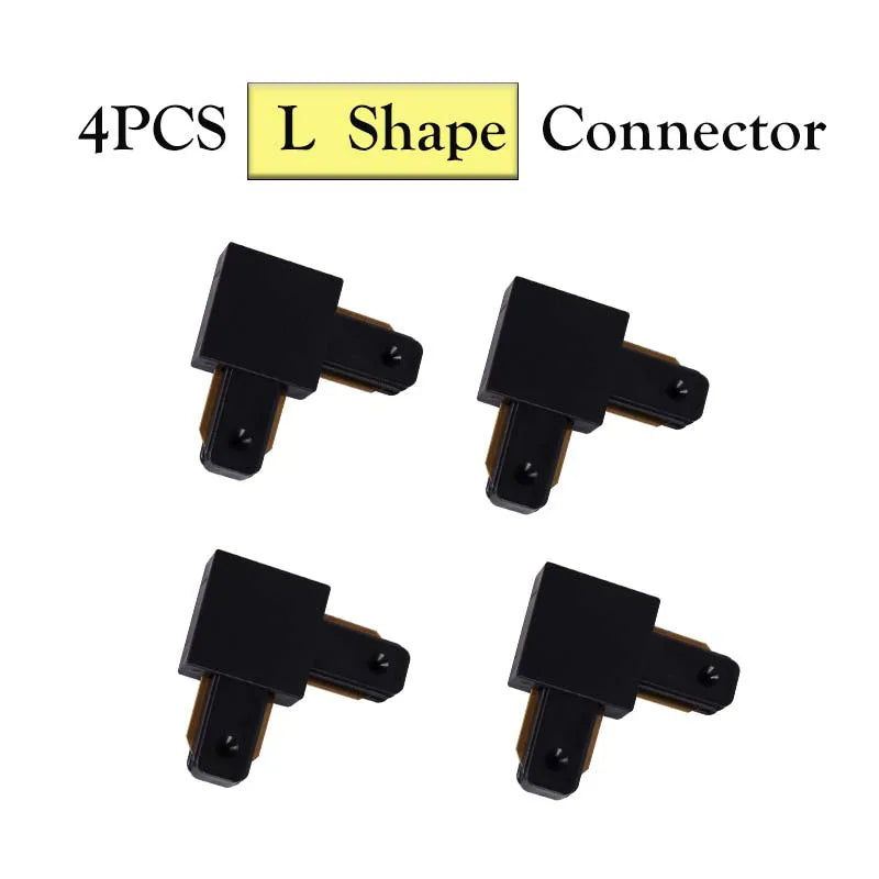 rails traînée led blanc noir lisses modernes connecteurs adaptateurs ampoules led