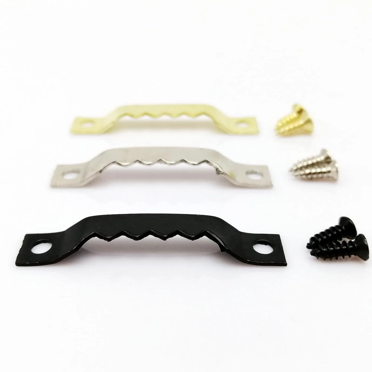 clips métalliques noir argent doré modernes vis finition brillante tableaux