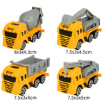 décoration anniversaire enfant miniatures construction jaune gris noir blanc jouet plastique brillant