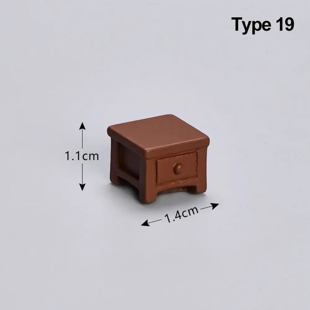 fauteuil tabouret table lit canapé commode miniature mobilier maison poupées accessoire jouets plastique