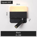 lampe murale moderne LED noir blanc interrupteurs éclairage quotidien chambre cuisine salle manger entrée