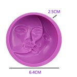 moule silicone bougie visage sculpté blanc rose violet artisanal moderne