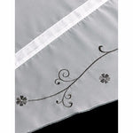 rideau roman brodé floral transparent voile polyester classique decoration maison