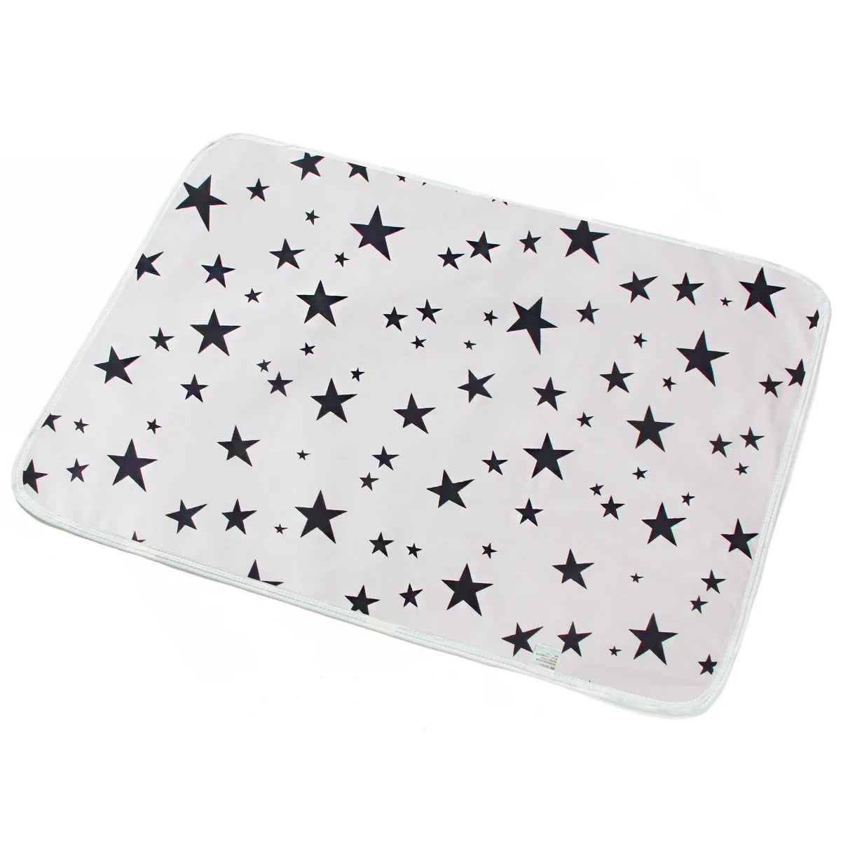 tapis imperméable bébé étoiles nuages animaux moderne turquoise gris blanc
