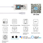 contrôleur led wifi rgbw adhésif moderne télécommande ir qr code blanc technologie bluetooth