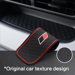 porte verre voiture sport adhésif noir rouge hexagone logo tapis coupe antidérapant pvc