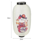 lanterne japonaise traditionnelle fleurs cerisier blanc rose noire fete decoOpaque